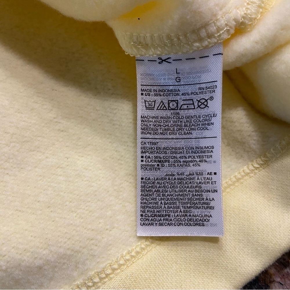 Old Navy Volume Sleeve Yellow Sweatshirt Size L - Picture 8 of 9